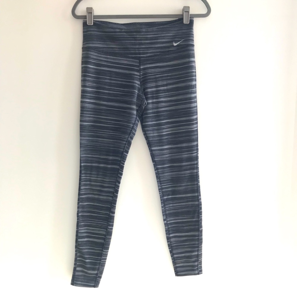 Nike Dri-Fit Black Gray Heathered Yoga Leggings